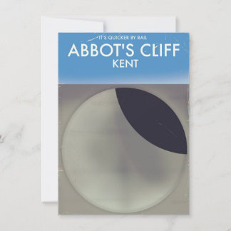 Abbot's Cliff 'Sound Mirror' Kent vintage poster. Invitation