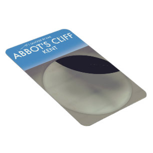 Abbot's Cliff 'Sound Mirror' Kent vintage poster. Magnet
