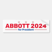 Abbott 2024 bumper sticker