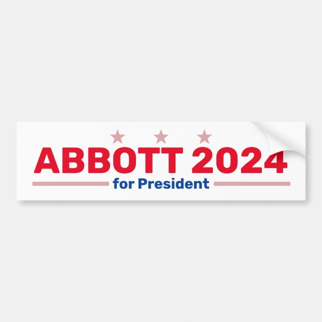 Abbott 2024 bumper sticker (Front)