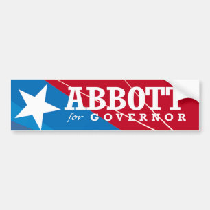 ABBOTT FOR GOVERNOR 2014 BUMPER STICKER