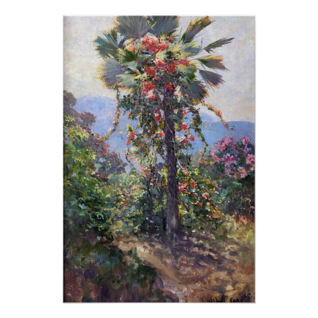 Abbott Fuller Graves Flowering Vines on Palm Tree Poster (Front)