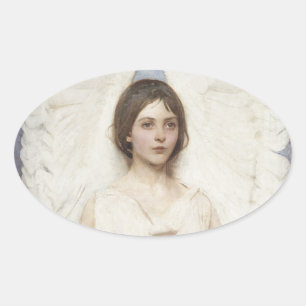 Abbott Handerson Thayer - Angel Oval Sticker