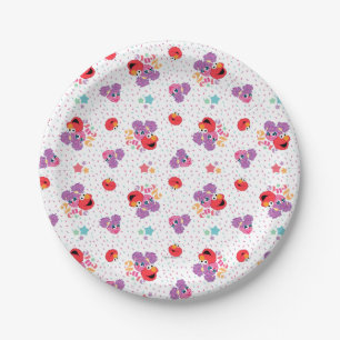 Abby And Elmo 2 Cute Pattern Paper Plate