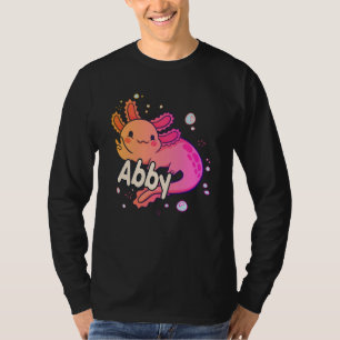 ABBY - Beautiful girl name with adorable AXOLOTL T-Shirt