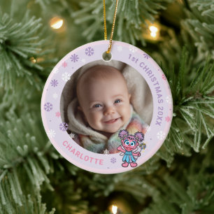 Abby Cadabby Baby's 1st Christmas Photo Ceramic Tree Decoration