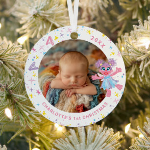 Abby Cadabby Baby's 1st Christmas Photo Metal Orna Metal Tree Decoration