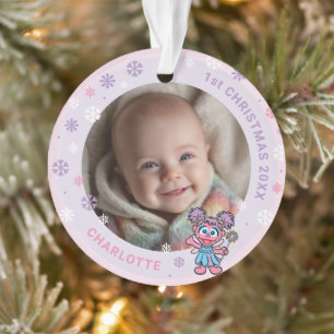 Abby Cadabby Baby's 1st Christmas Photo Ornament