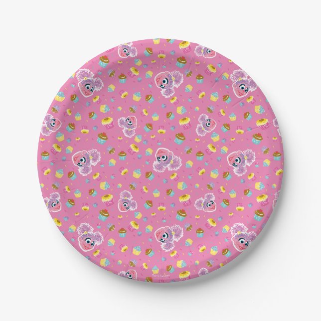 Abby Cadabby Cupcake Party Pattern Paper Plate (Front)