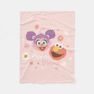 Abby Cadabby & Elmo Flowers Forever Fleece Blanket