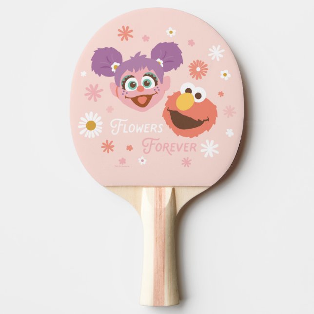 Abby Cadabby & Elmo | Flowers Forever Ping Pong Paddle (Front)