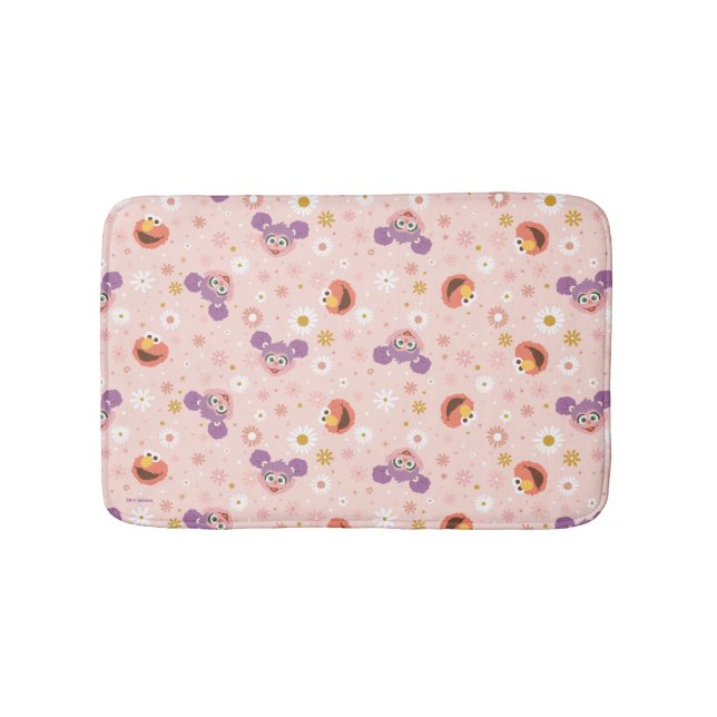 Abby Cadabby & Elmo | Woodland Pattern Bath Mat (Front)