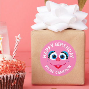 Abby Cadabby Face Happy Birthday Gift Tag