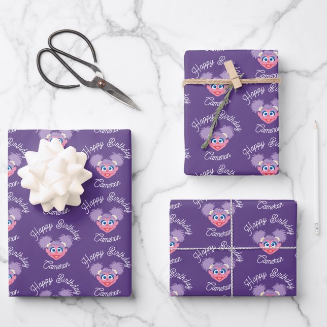 Abby Cadabby Face Wrapping Paper Sheet (Front)