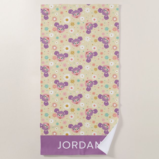 Abby Cadabby | Flower Face | Add Your Name Beach Towel (Front)