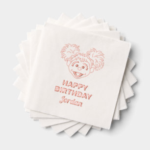 Abby Cadabby Flower Face Happy Birthday Foil Napkins