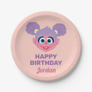 Abby Cadabby Flower Face Happy Birthday Paper Plate