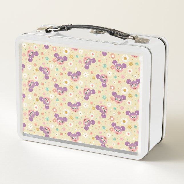 Abby Cadabby | Flower Face Pattern Metal Lunch Box (Back)