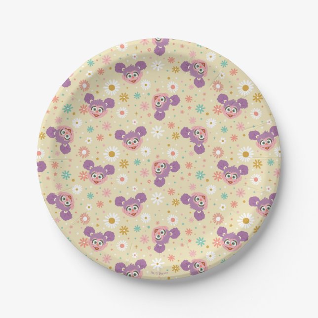 Abby Cadabby | Flower Face Pattern Paper Plate (Front)