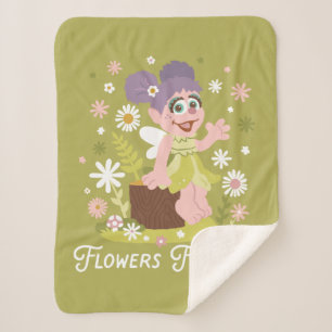 Abby Cadabby   Flowers Forever Sherpa Blanket