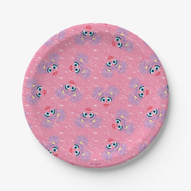 Abby Cadabby Fur Face Pattern Paper Plate (Front)