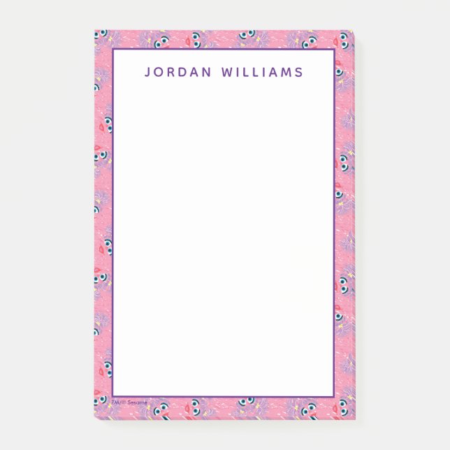 Abby Cadabby Fur Face Pattern Post-it Notes (Front)