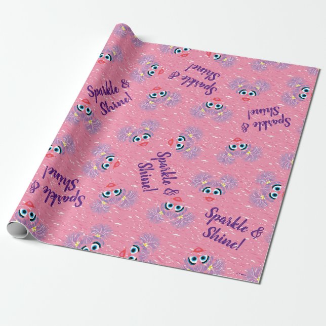 Abby Cadabby Fur Face Pattern Wrapping Paper (Unrolled)