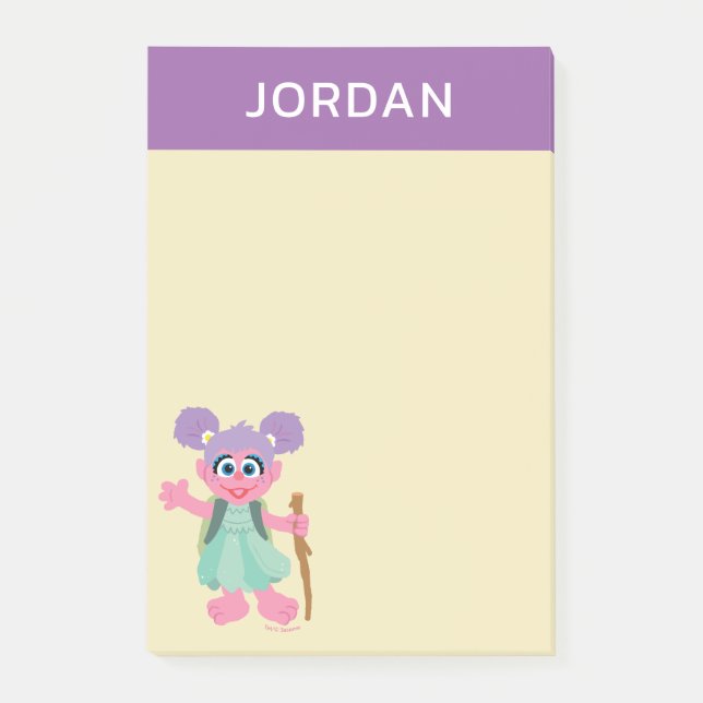 Abby Cadabby Hiking | Add Your Name Post-it Notes (Front)