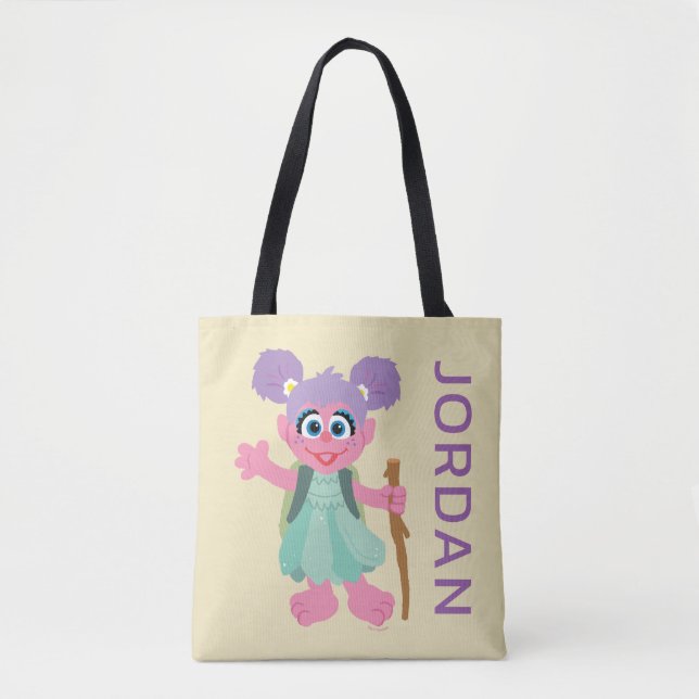 Abby Cadabby Hiking | Add Your Name Tote Bag (Front)