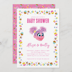 Abby Cadabby Pink Baby Shower Confetti Invitation