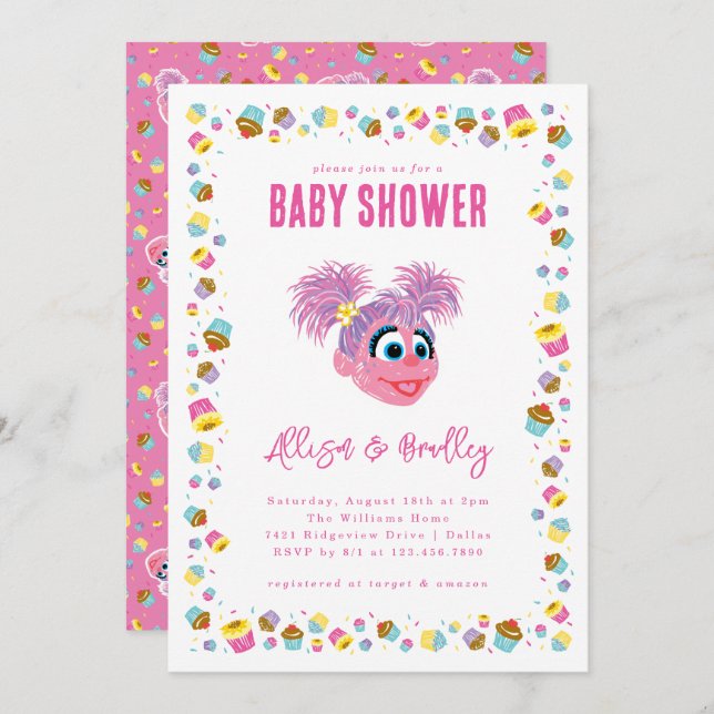Abby Cadabby Pink Baby Shower Confetti Invitation (Front/Back)