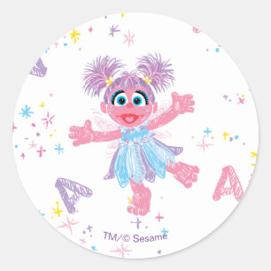 Abby Cadabby Sparkle Pattern Classic Round Sticker
