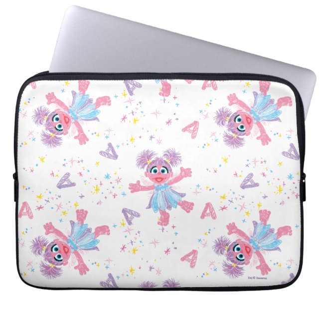 Abby Cadabby Sparkle Pattern Laptop Sleeve (Front)