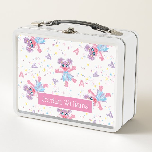 Abby Cadabby Sparkle Pattern Metal Lunch Box (Front)