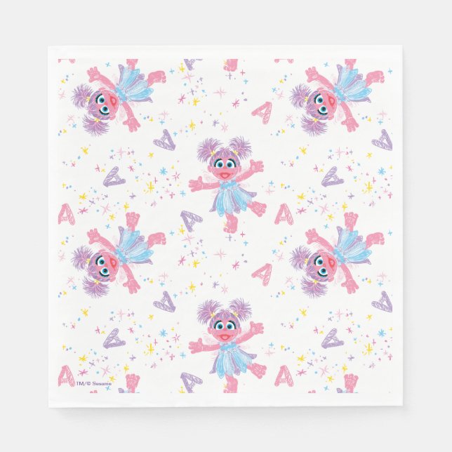 Abby Cadabby Sparkle Pattern Napkin (Front)