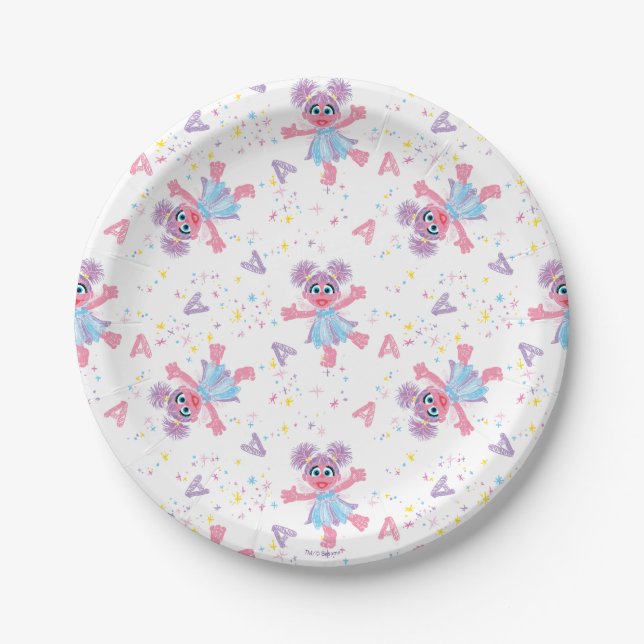 Abby Cadabby Sparkle Pattern Paper Plate (Front)