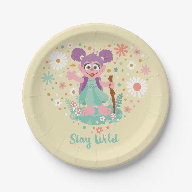 Abby Cadabby | Stay Wild Paper Plate (Front)