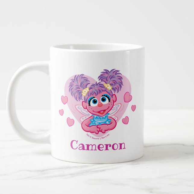 Abby Cadabby Valentine Hearts Graphic Large Coffee Mug (Left)