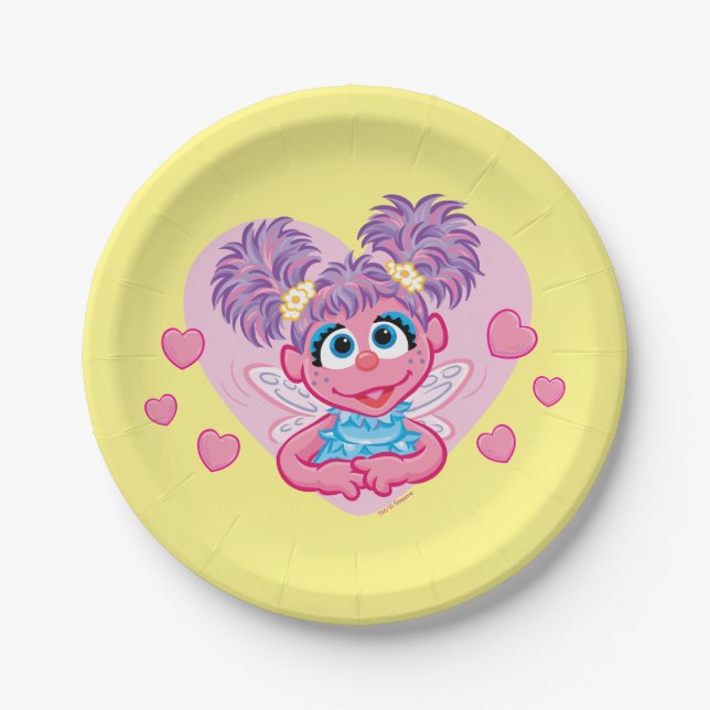 Abby Cadabby Valentine Hearts Graphic Paper Plate (Front)