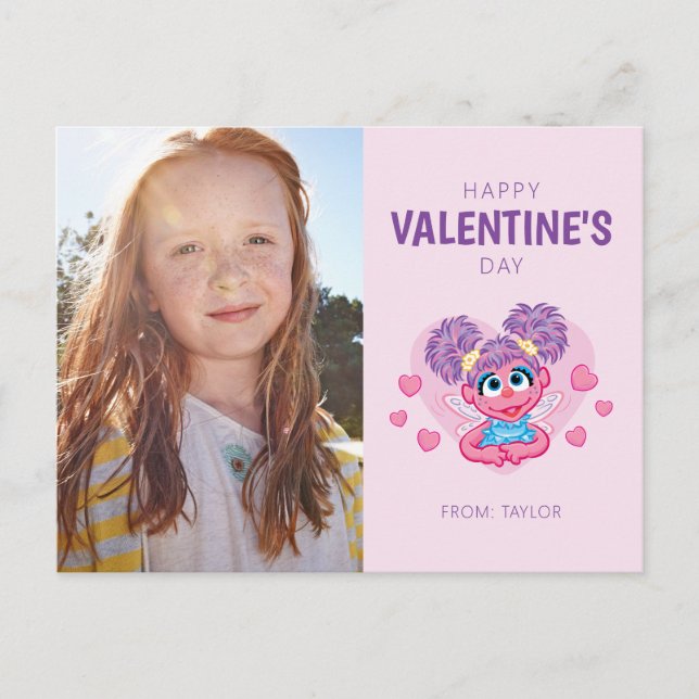 Abby Cadabby Valentine Hearts Graphic Postcard (Front)