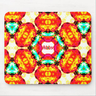 ABBY ~ Colourful Abstract Pattern ~ Personalised Mouse Mat