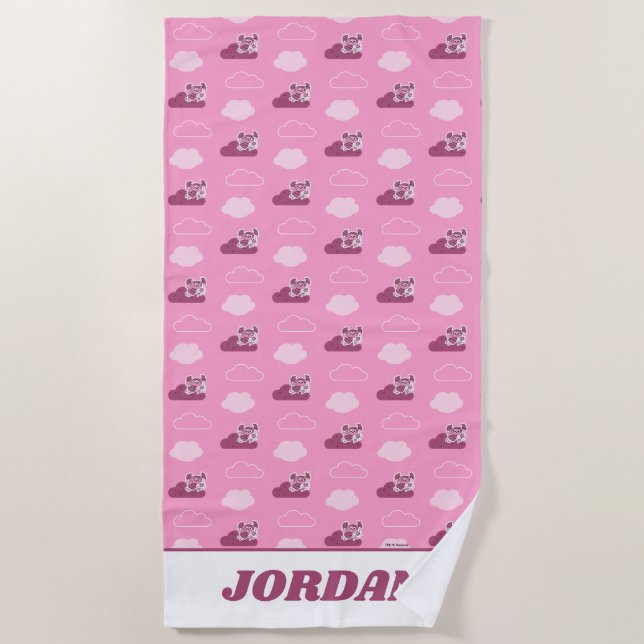 Abby Doodley Cloud Pattern Beach Towel (Front)