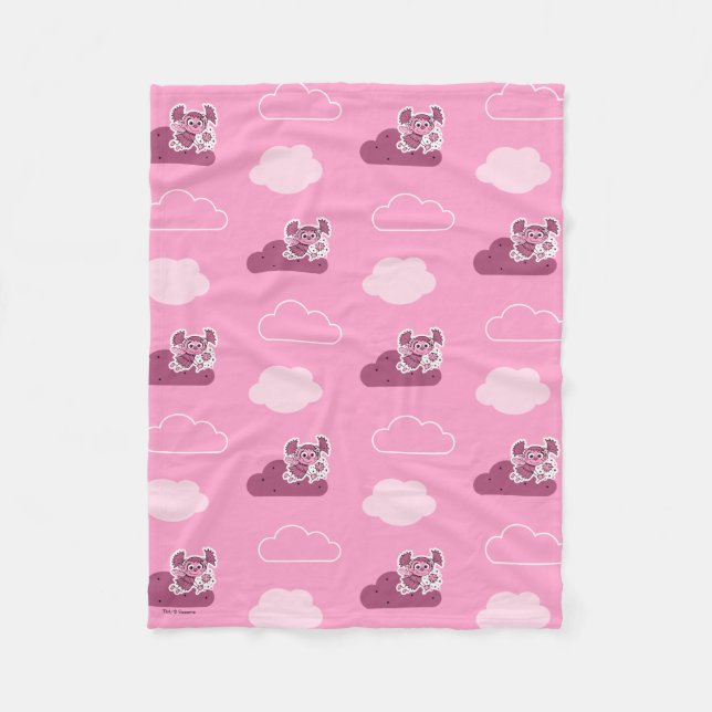 Abby Doodley Cloud Pattern Fleece Blanket (Front)