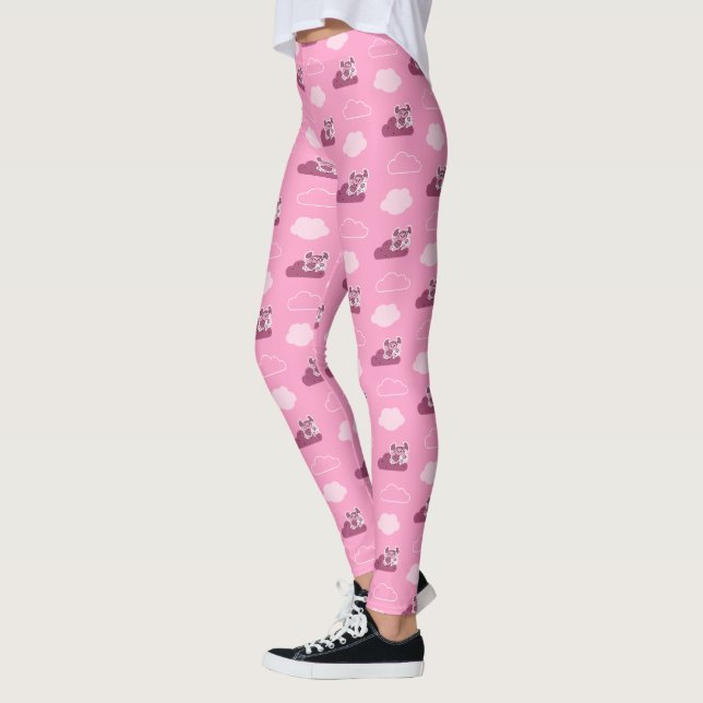 Abby Doodley Cloud Pattern Leggings (Left)