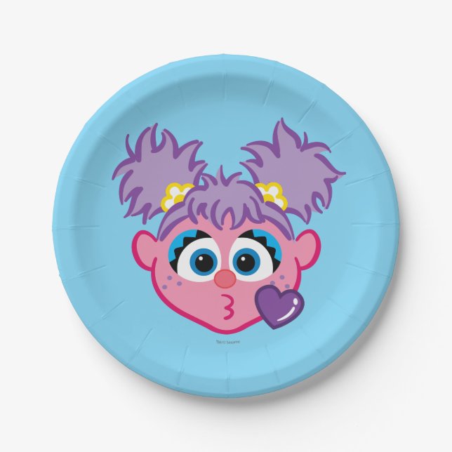Abby Face Throwing a Kiss Paper Plate (Front)