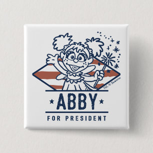 Abby For President 15 Cm Square Badge