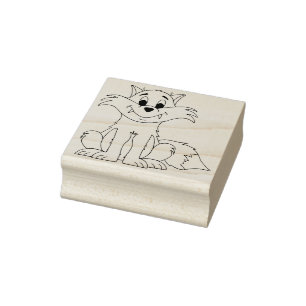 Abby (Fox or Dog) Wood Mounted Rubber Stamp