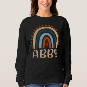 Abby Name Personalised Funny Women Rainbow Abby Sweatshirt
