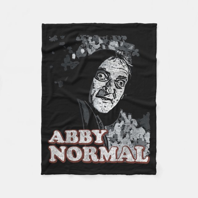 Abby Normal Brain Funny Halloween Fleece Blanket (Front)