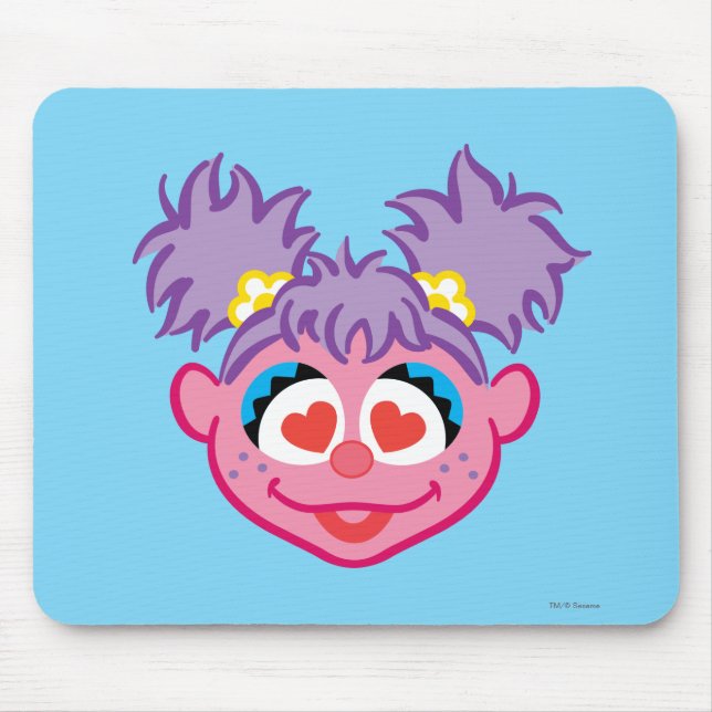Abby Smiling Face with Heart-Shaped Eyes Mouse Mat (Front)